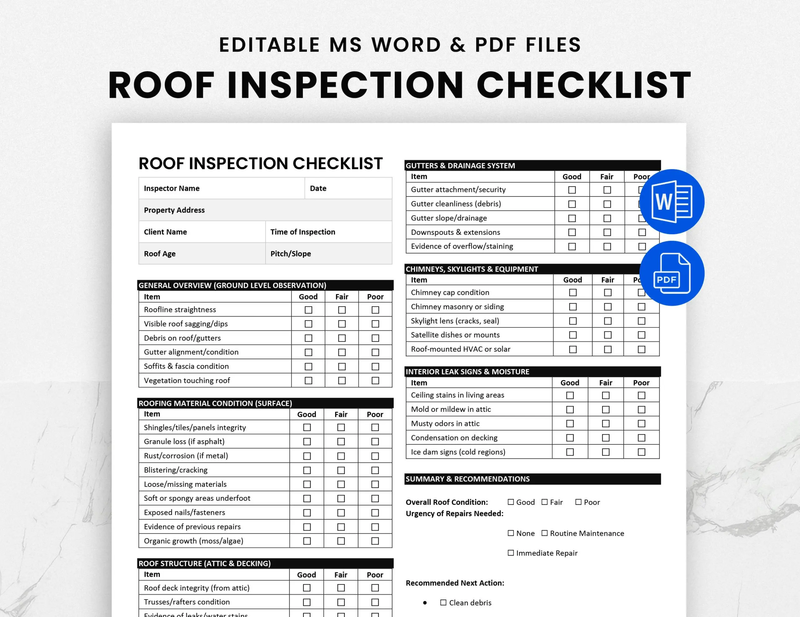 Roof Inspection Checklist Pdf Fillable Roof Inspection Checklist Pdf Fillable