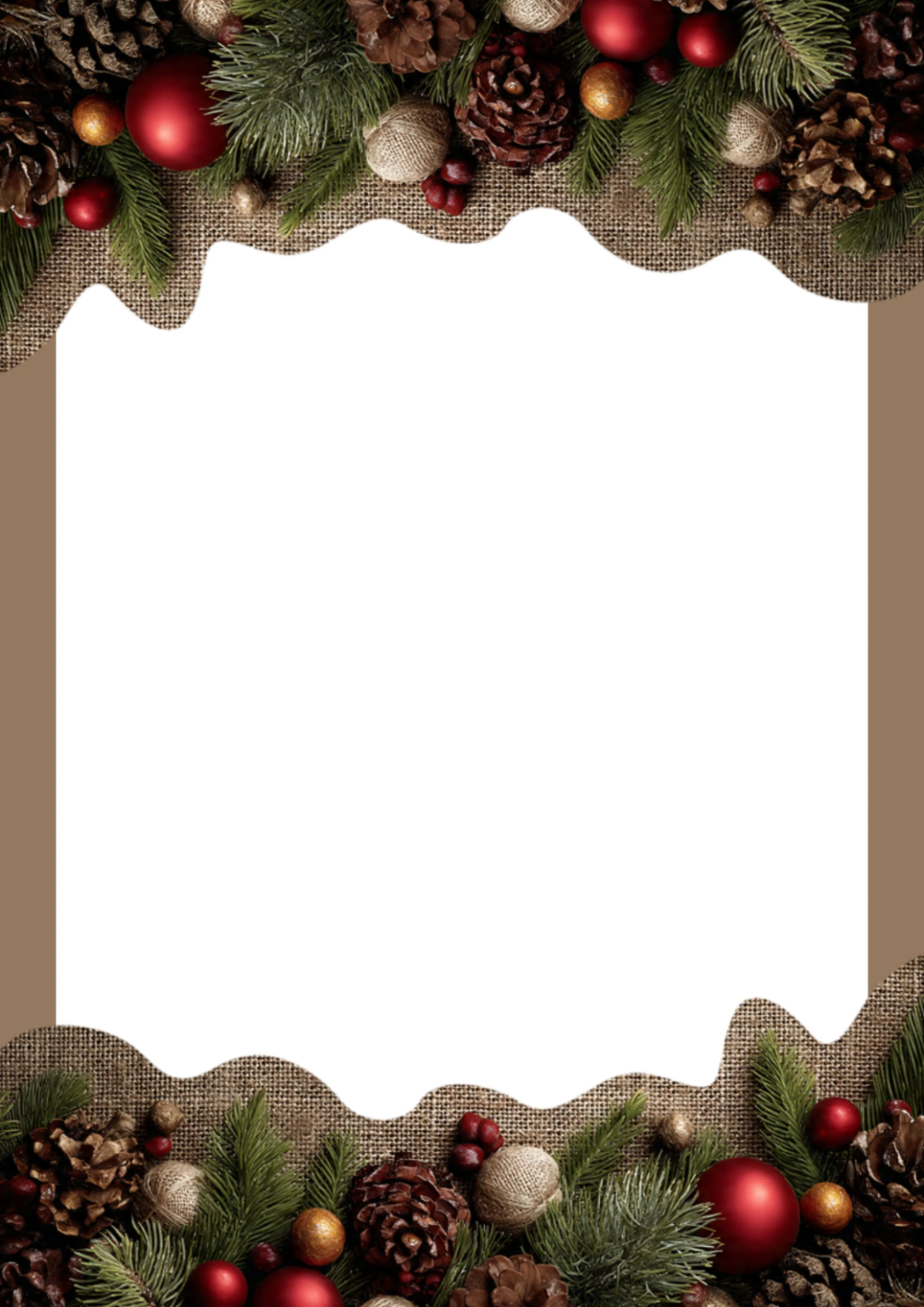 Rustic Christmas Border