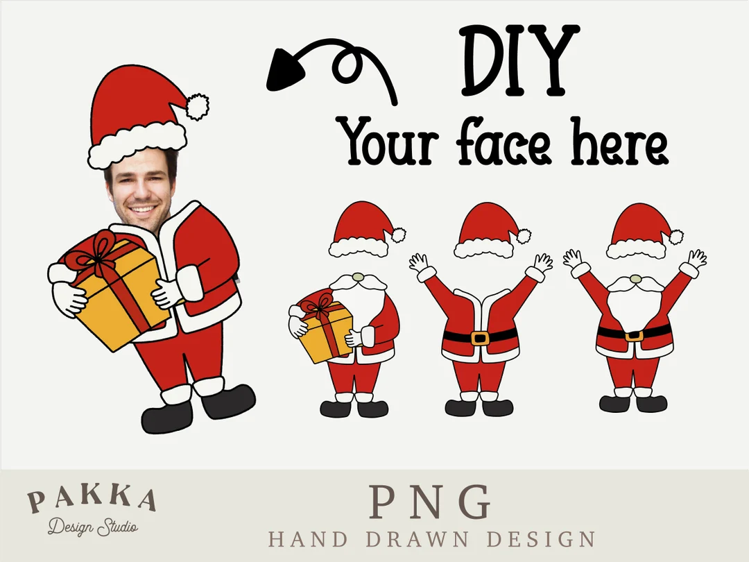 Santa Face Blank Bundle Add Your Own Santa Face Blank Bundle Add Your Own