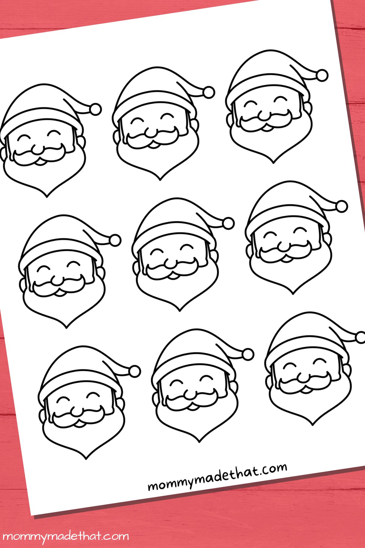Santa Face Templates