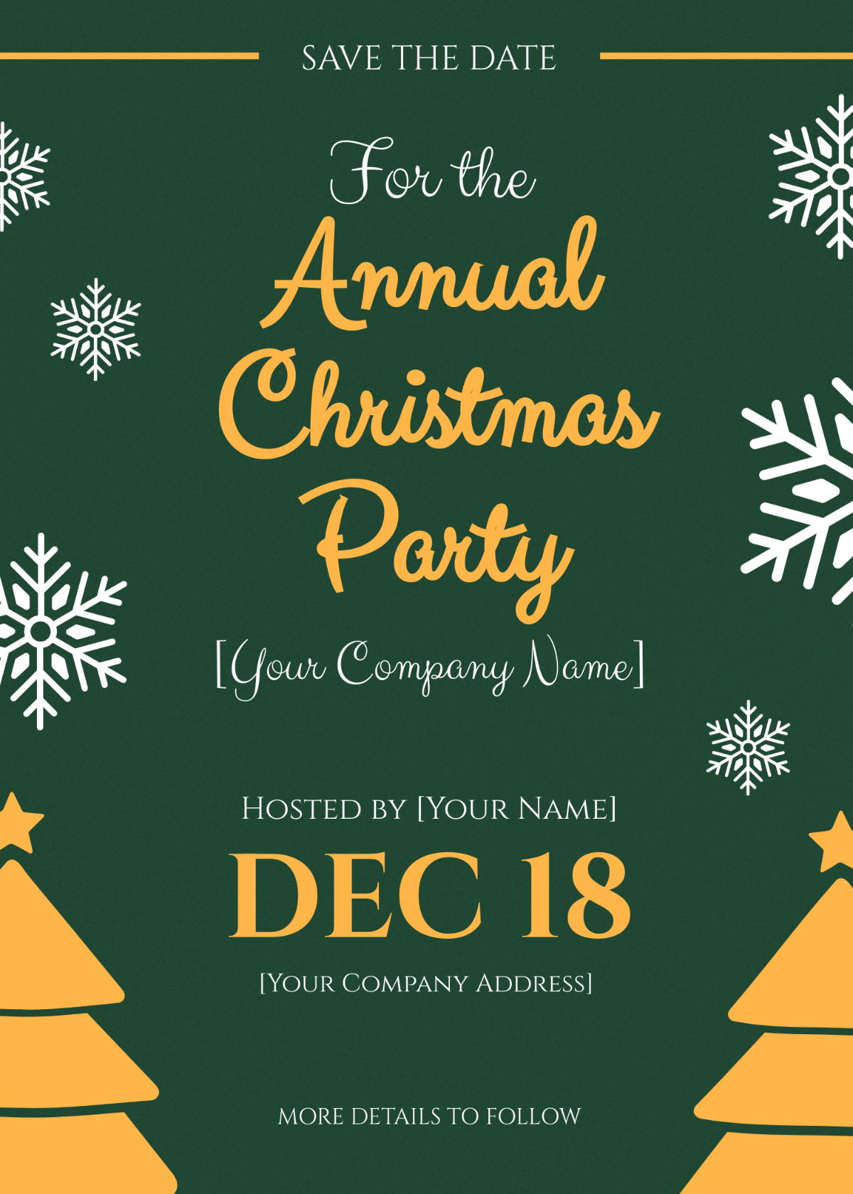 Save The Date Christmas Poster