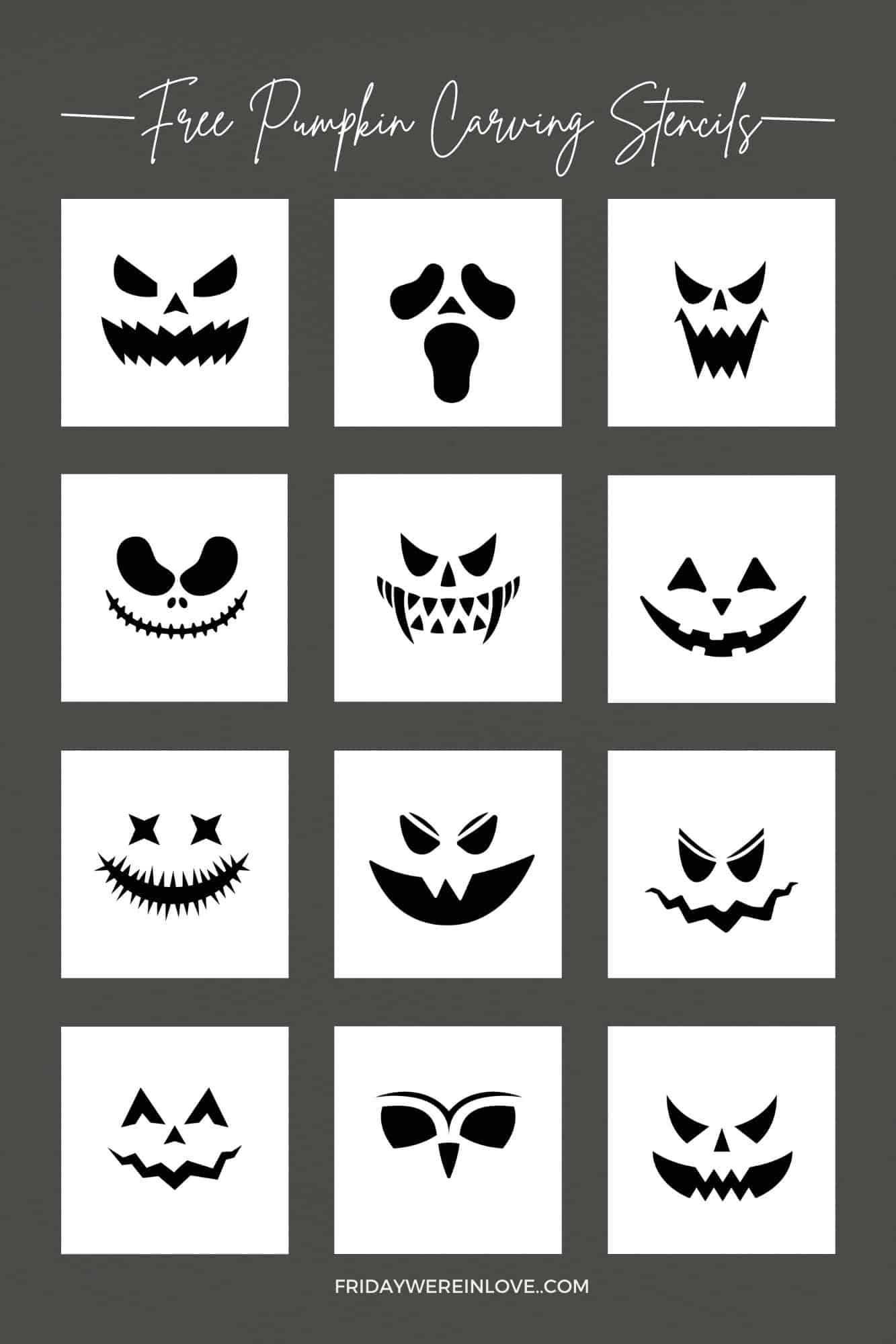 Scary Pumpkin Stencils Scary Pumpkin Stencils