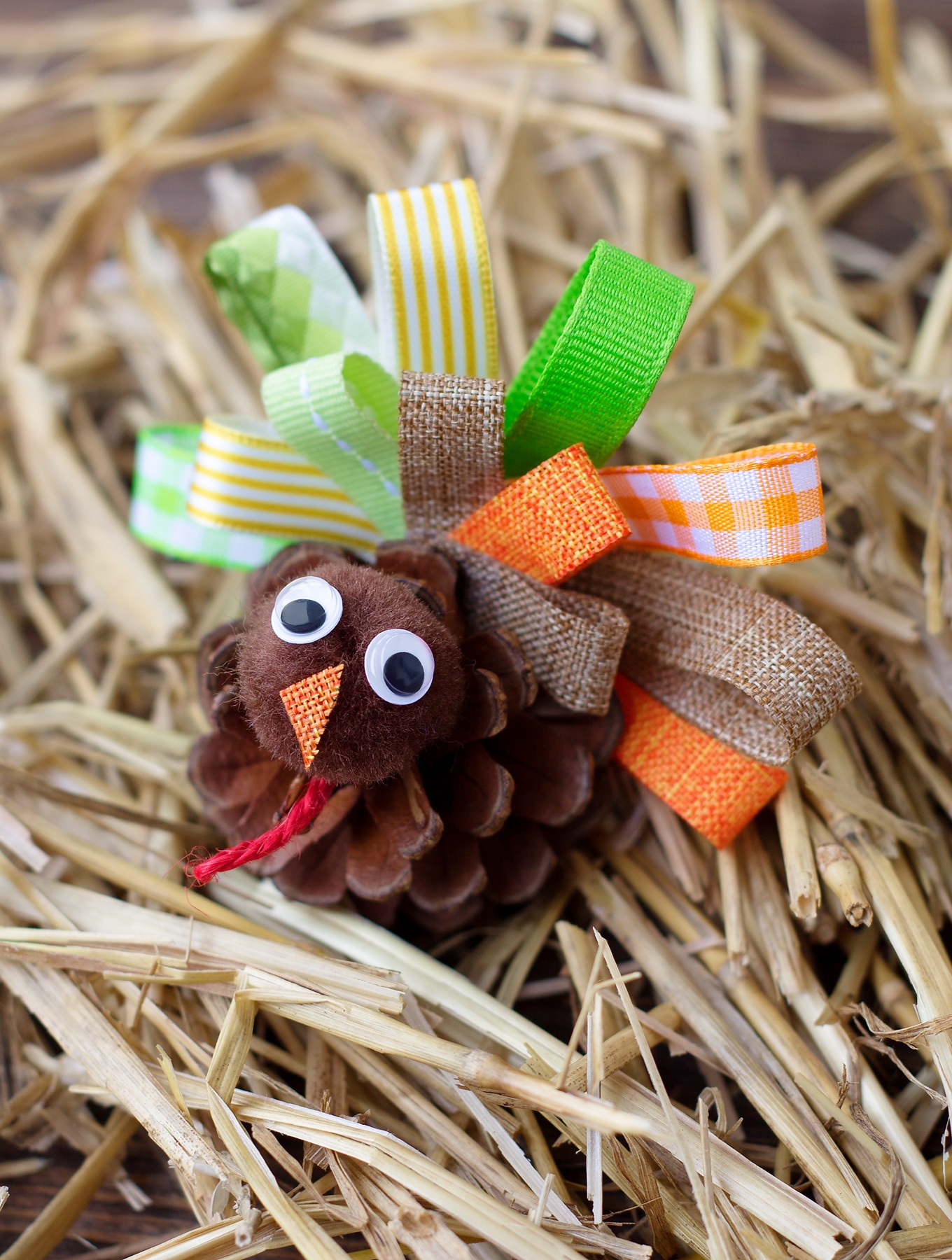 Scrap Ribbon Pinecone Turkeys Scrap Ribbon Pinecone Turkeys