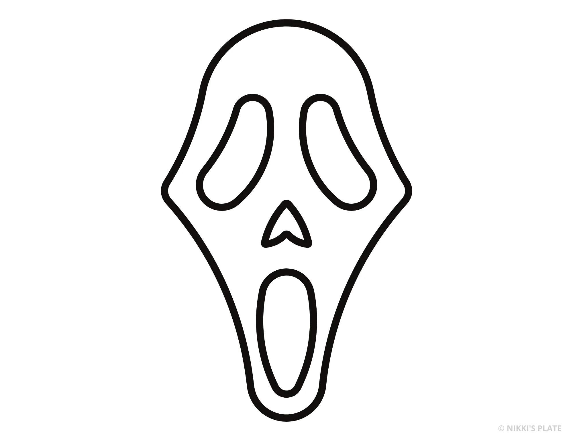 ghost face template printable ghost face template printable