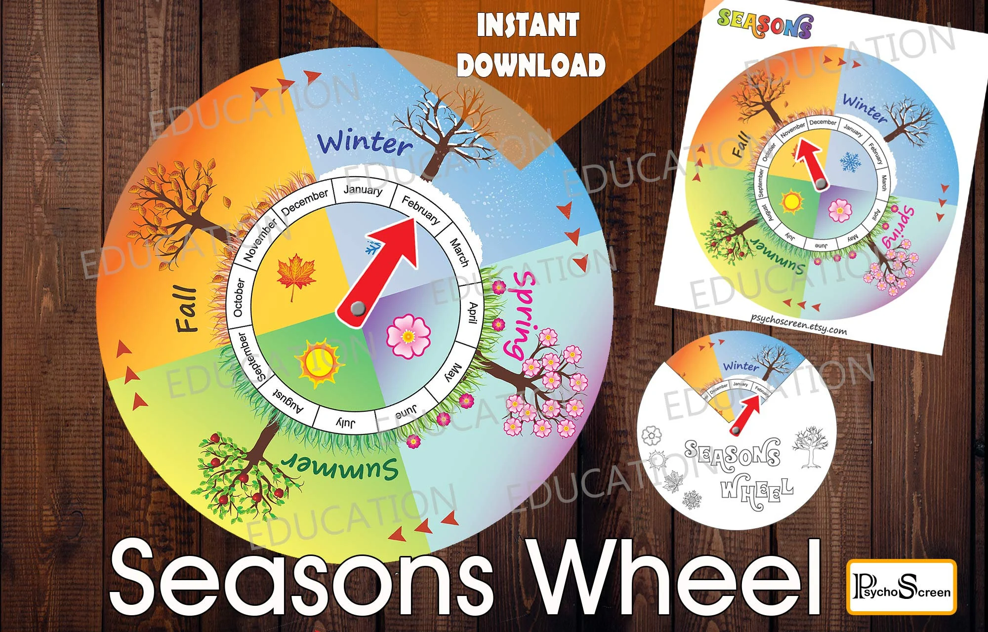 Season Wheel Printable Season Wheel Printable