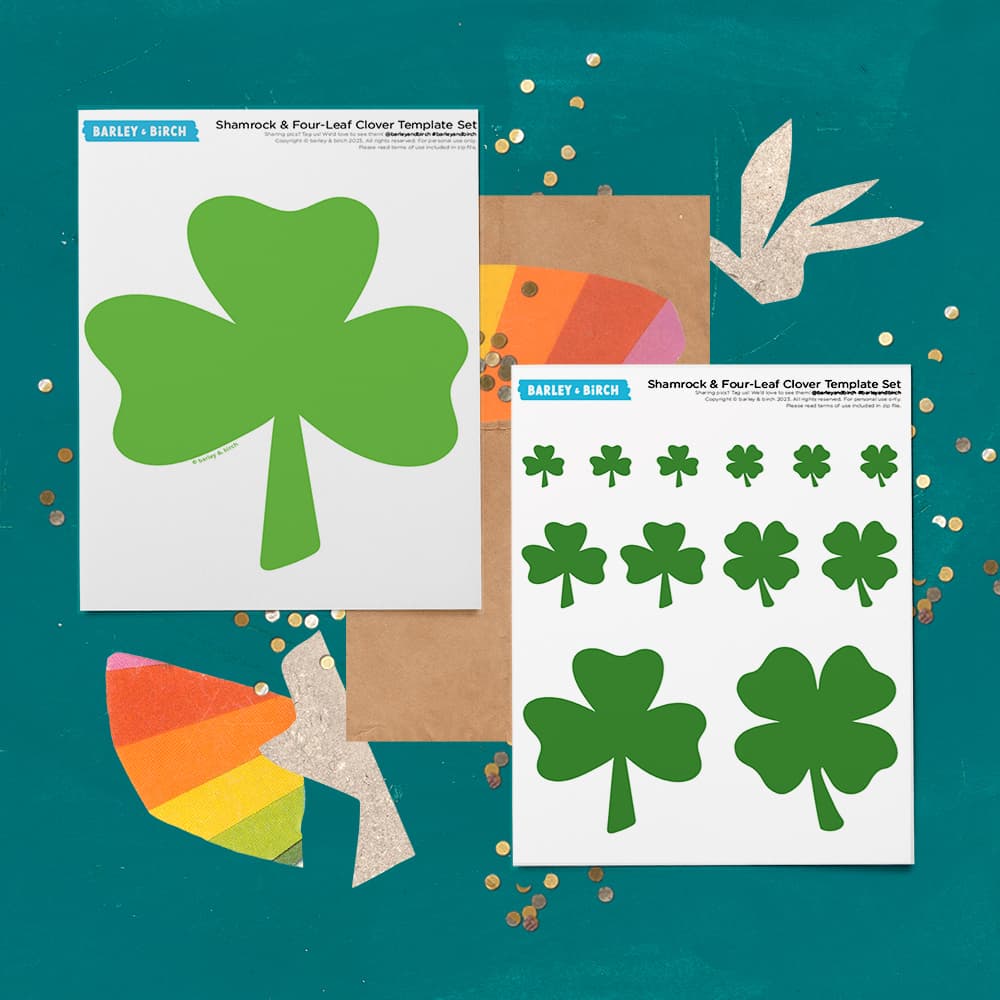 medium size shamrock template medium size shamrock template