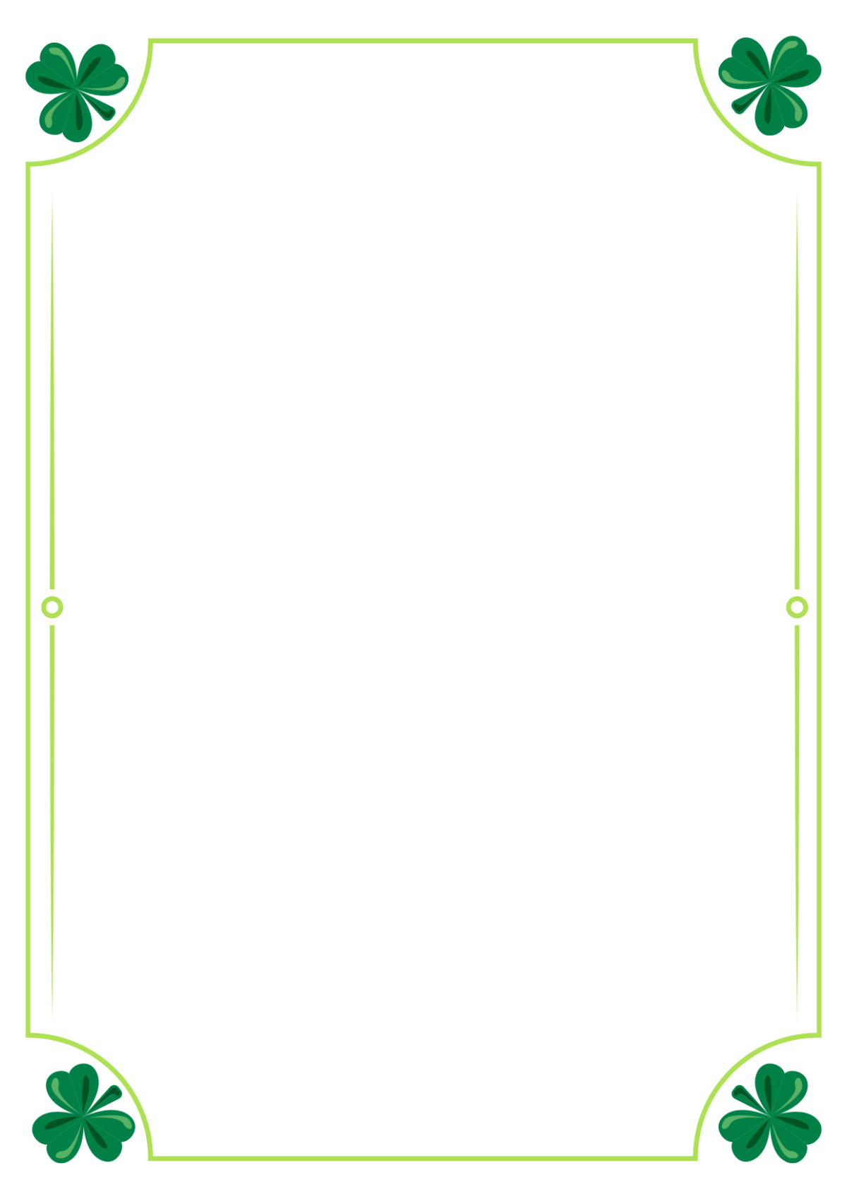 Shamrock Leaves Page Border