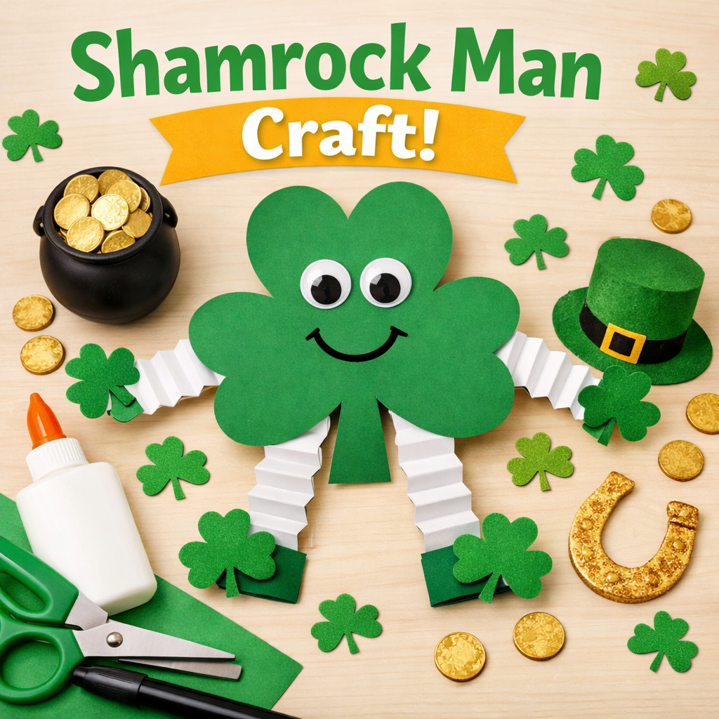shamrock man craft template