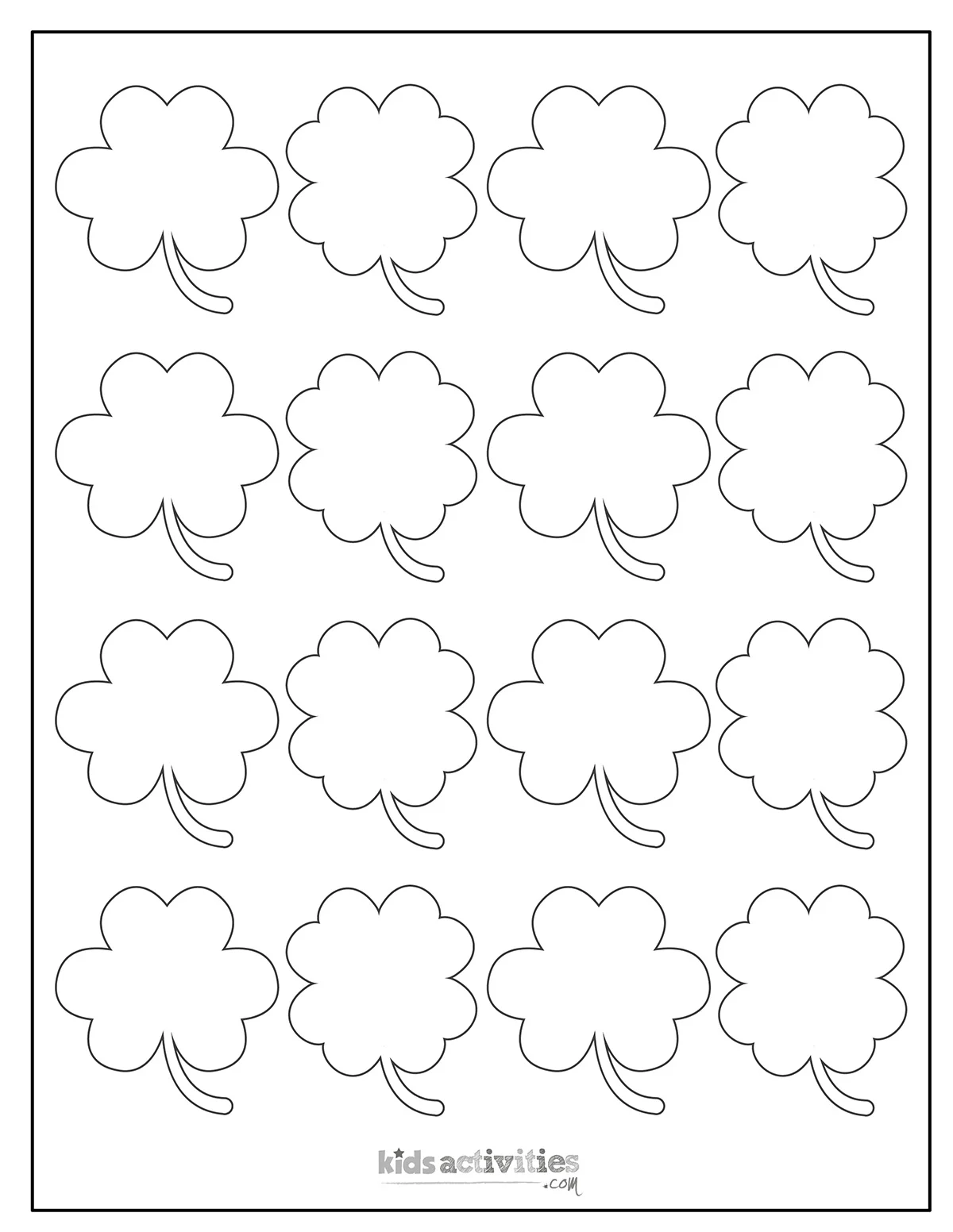 large and small shamrock template large and small shamrock template