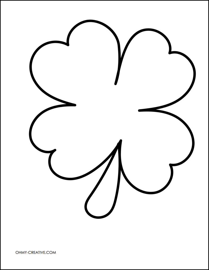 Shamrock Template Coloring Page