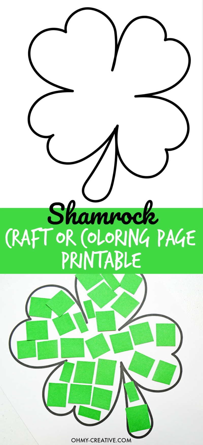 Shamrock Template Coloring Page Shamrock Template Coloring Page