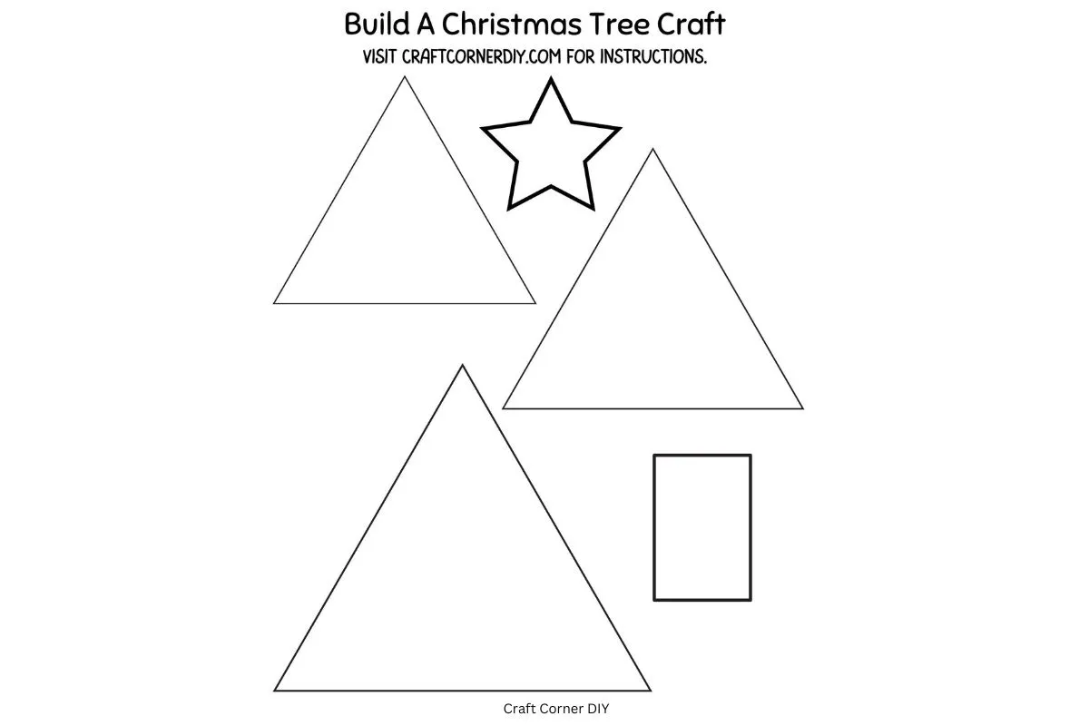 Shape Christmas Tree Craft Free Printable