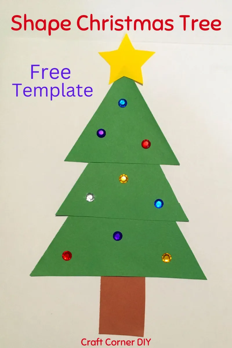Shape Christmas Tree Craft Free Printable