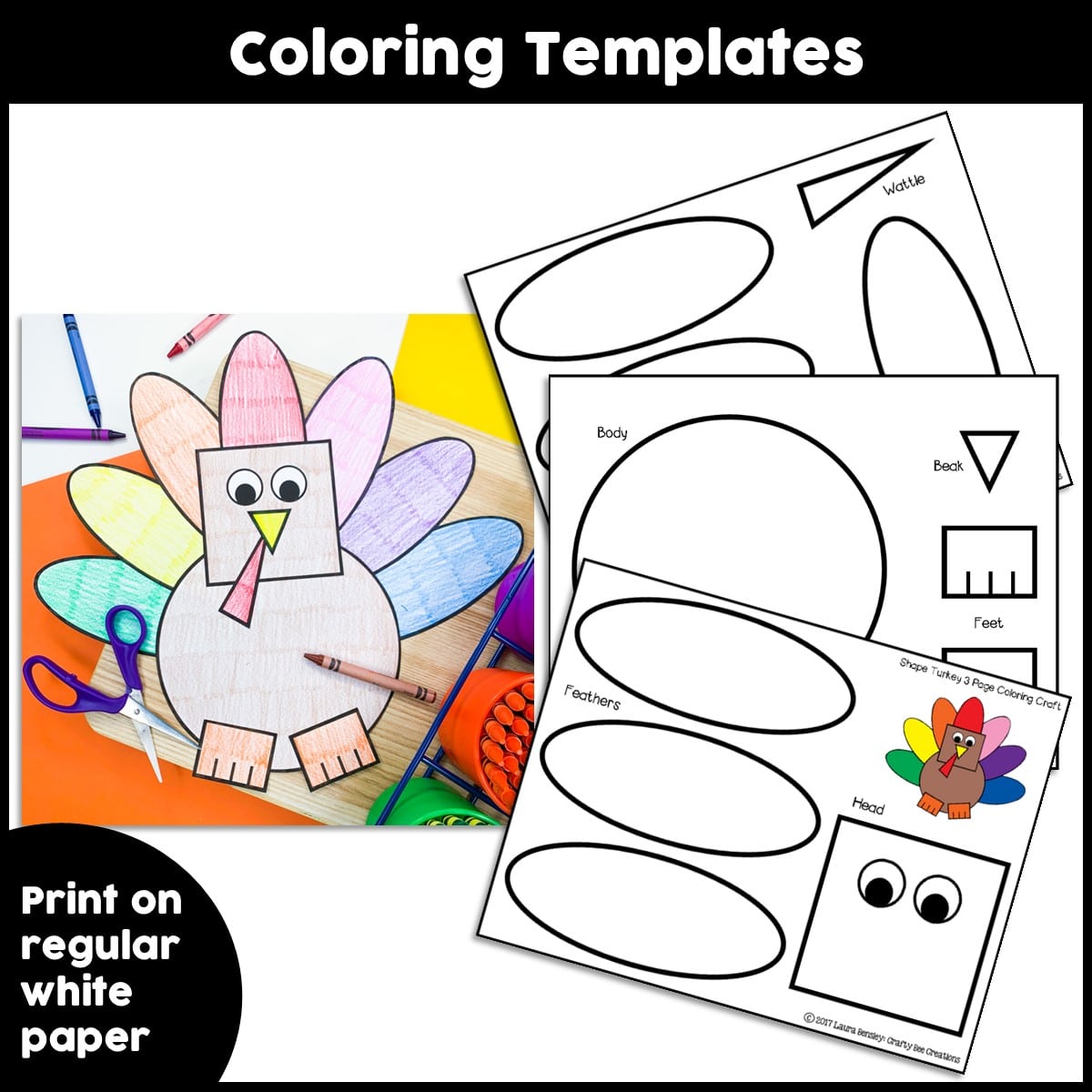 shape turkey craft template