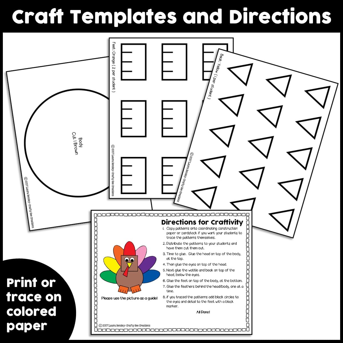 Shape Turkey Craft Activity