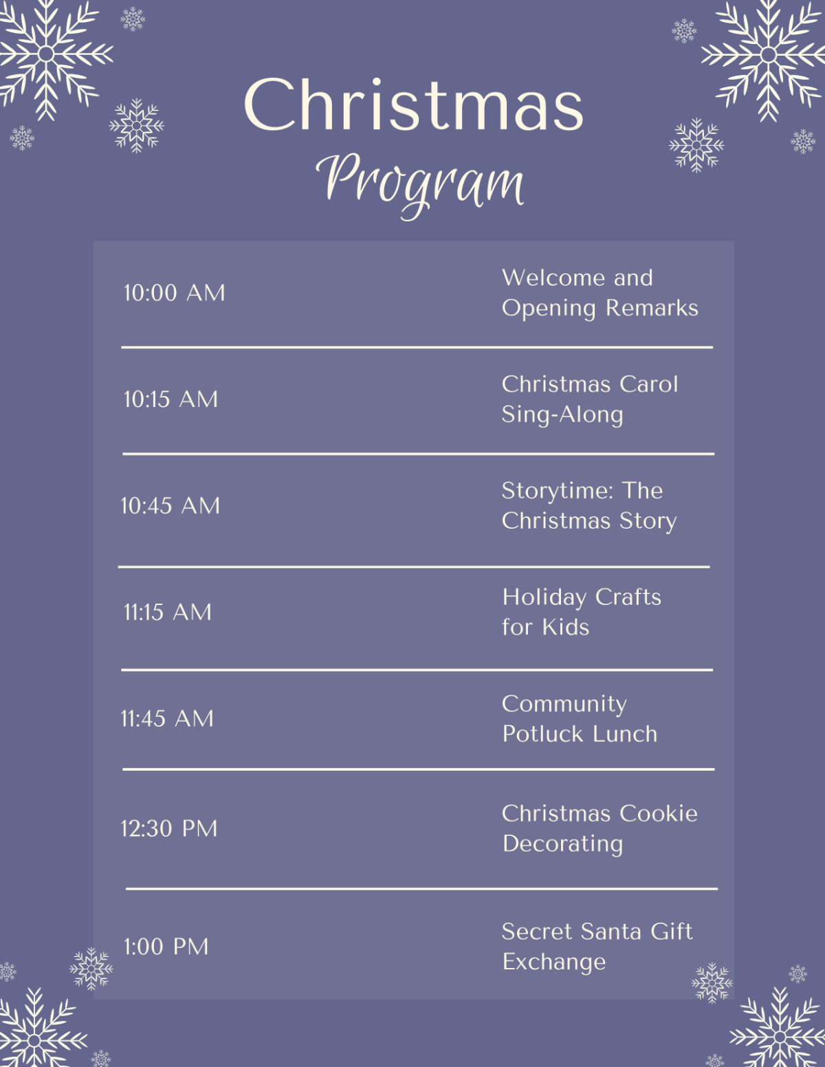Simple Christmas Program Simple Christmas Program