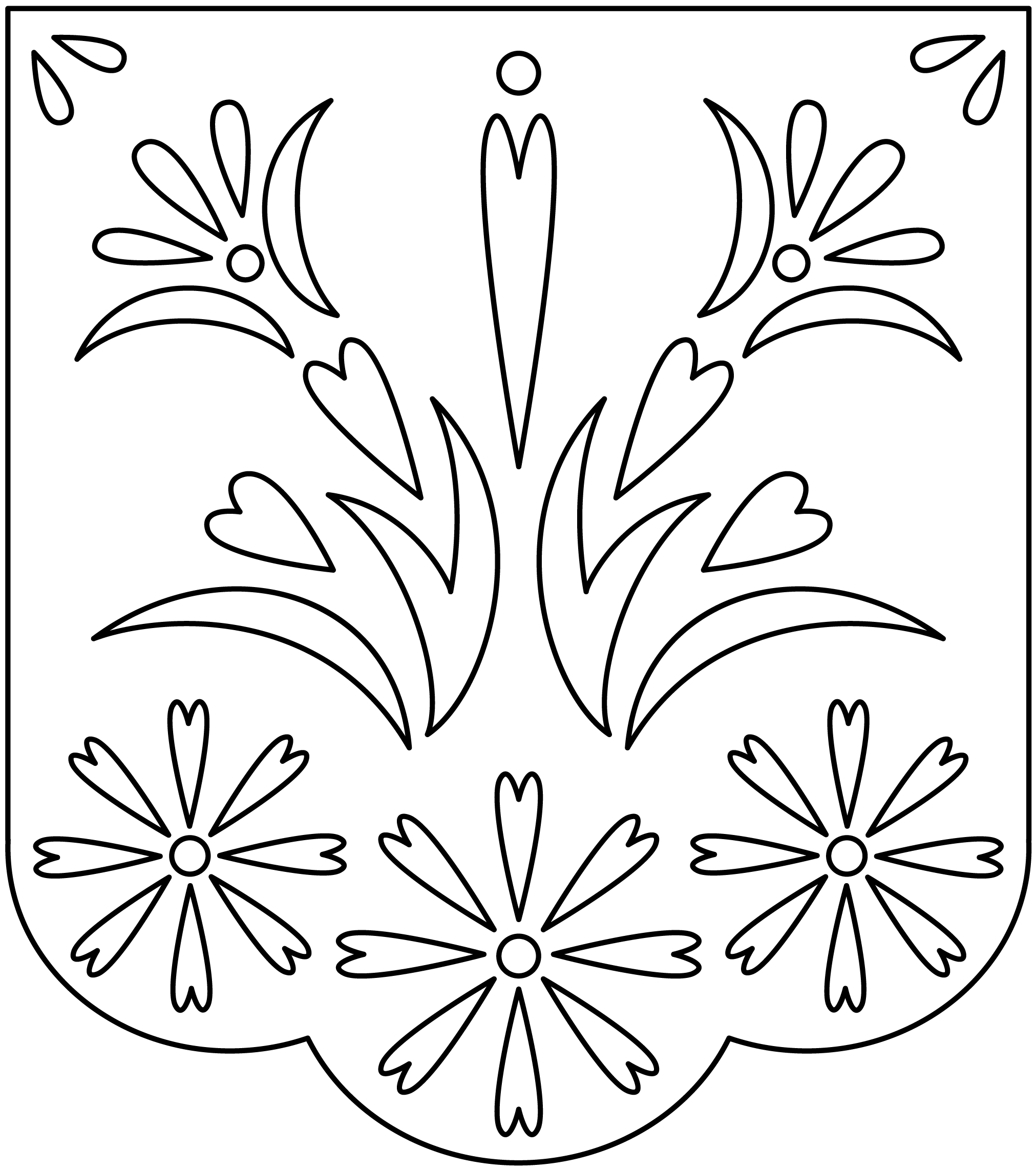 Simple Papel Picado Printable Template