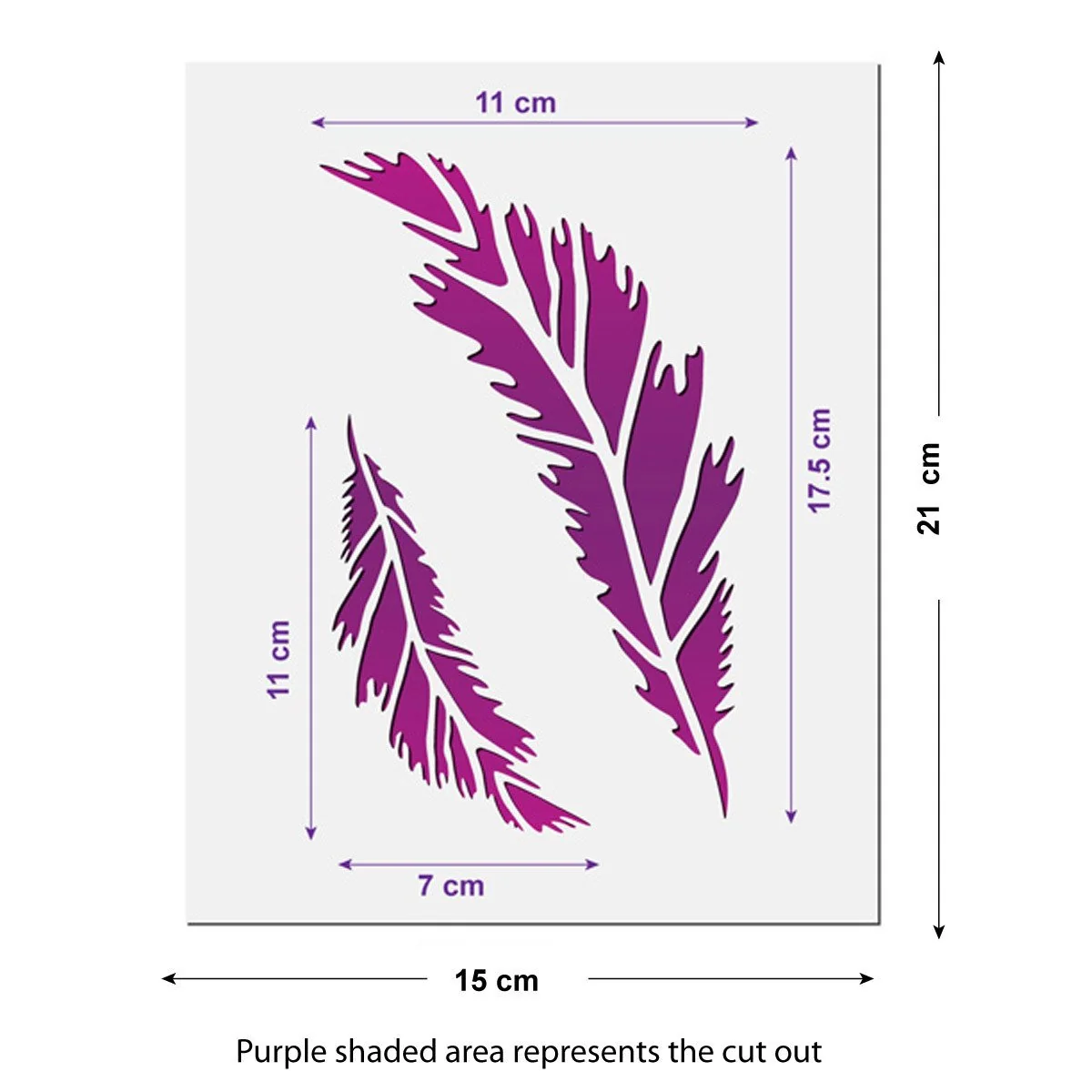 Small Feather Stencil Set
