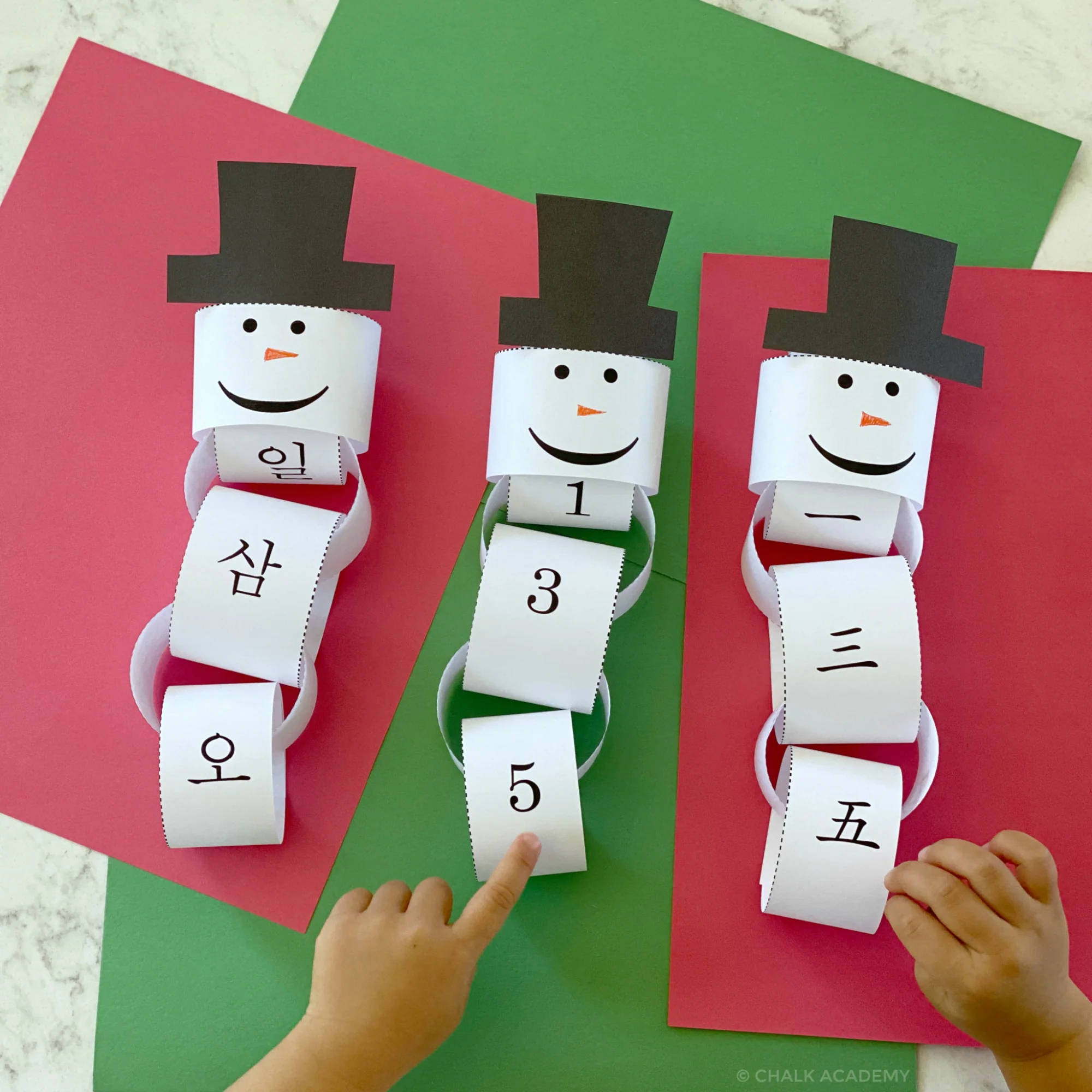 christmas countdown chain template