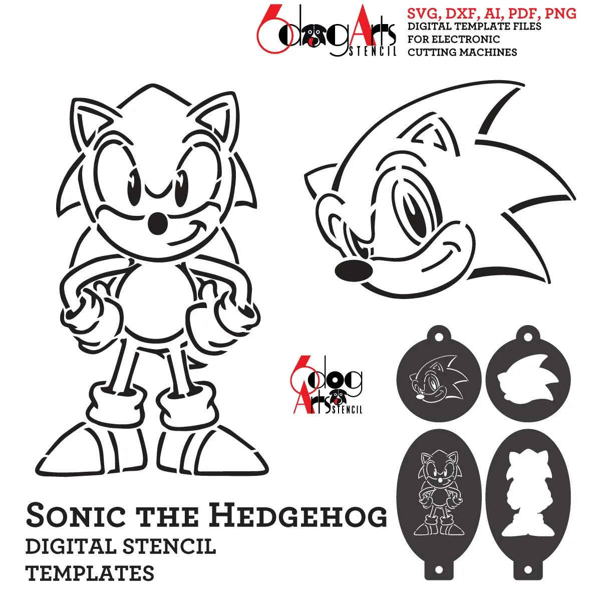 printable sonic the hedgehog face template