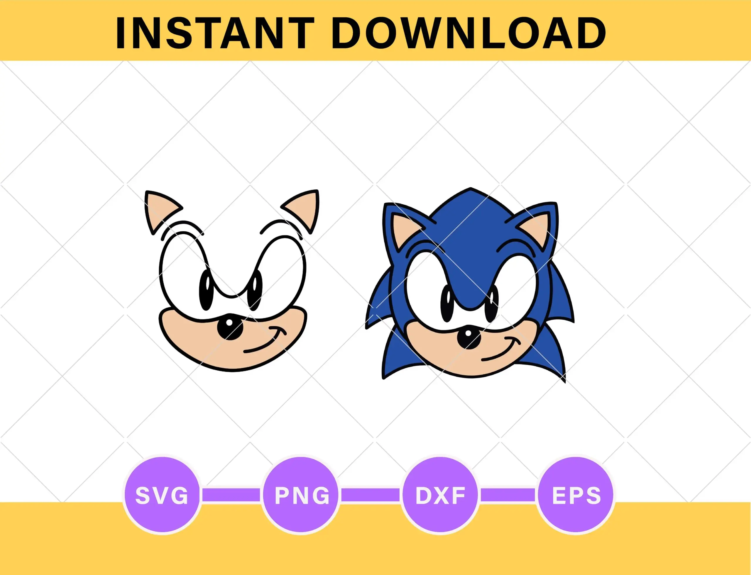 Sonic The Hedgehog Face Template