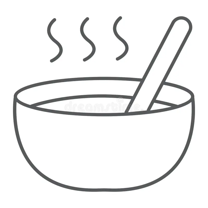 Soup Bowl White Silhouette Soup Bowl White Silhouette