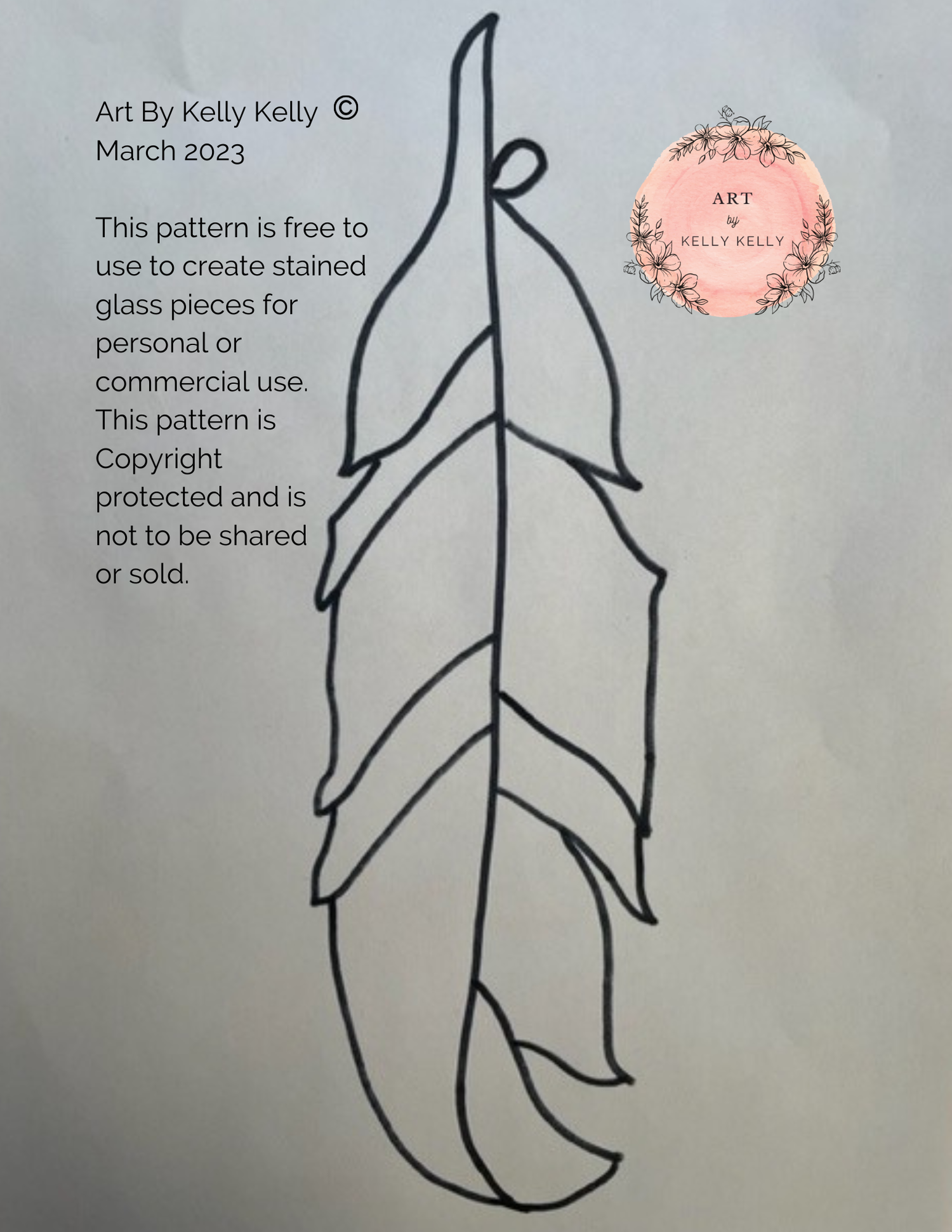 Stained Glass Feather Pattern
