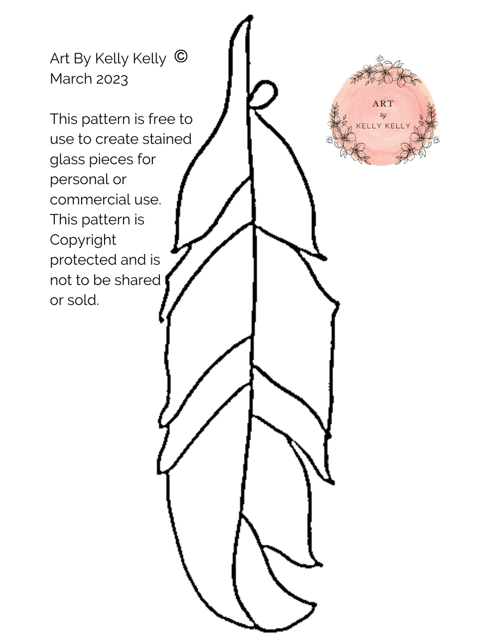Stained Glass Feather Pattern