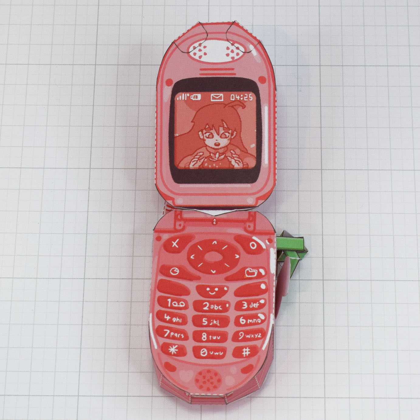 Strawberry Flip Phone