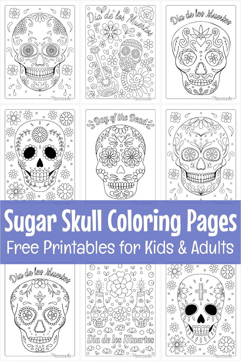 Sugar Skull Coloring Pages