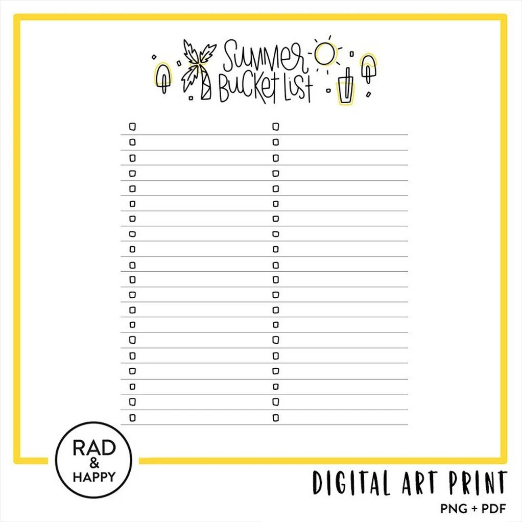cute printable bucket list template cute printable bucket list template