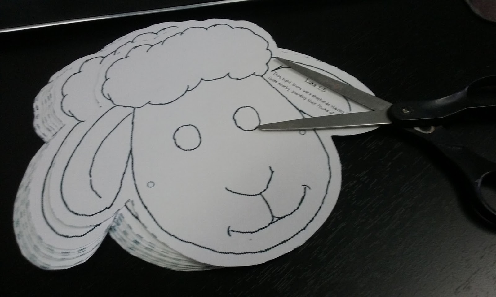 Sunday School Craft Christmas Sheep Mask Sunday School Craft Christmas Sheep Mask