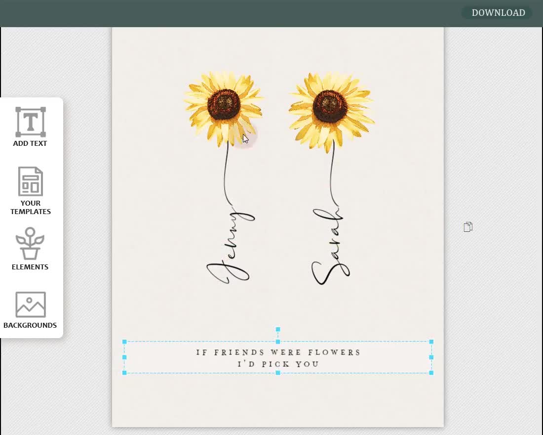 printable friendship flower template