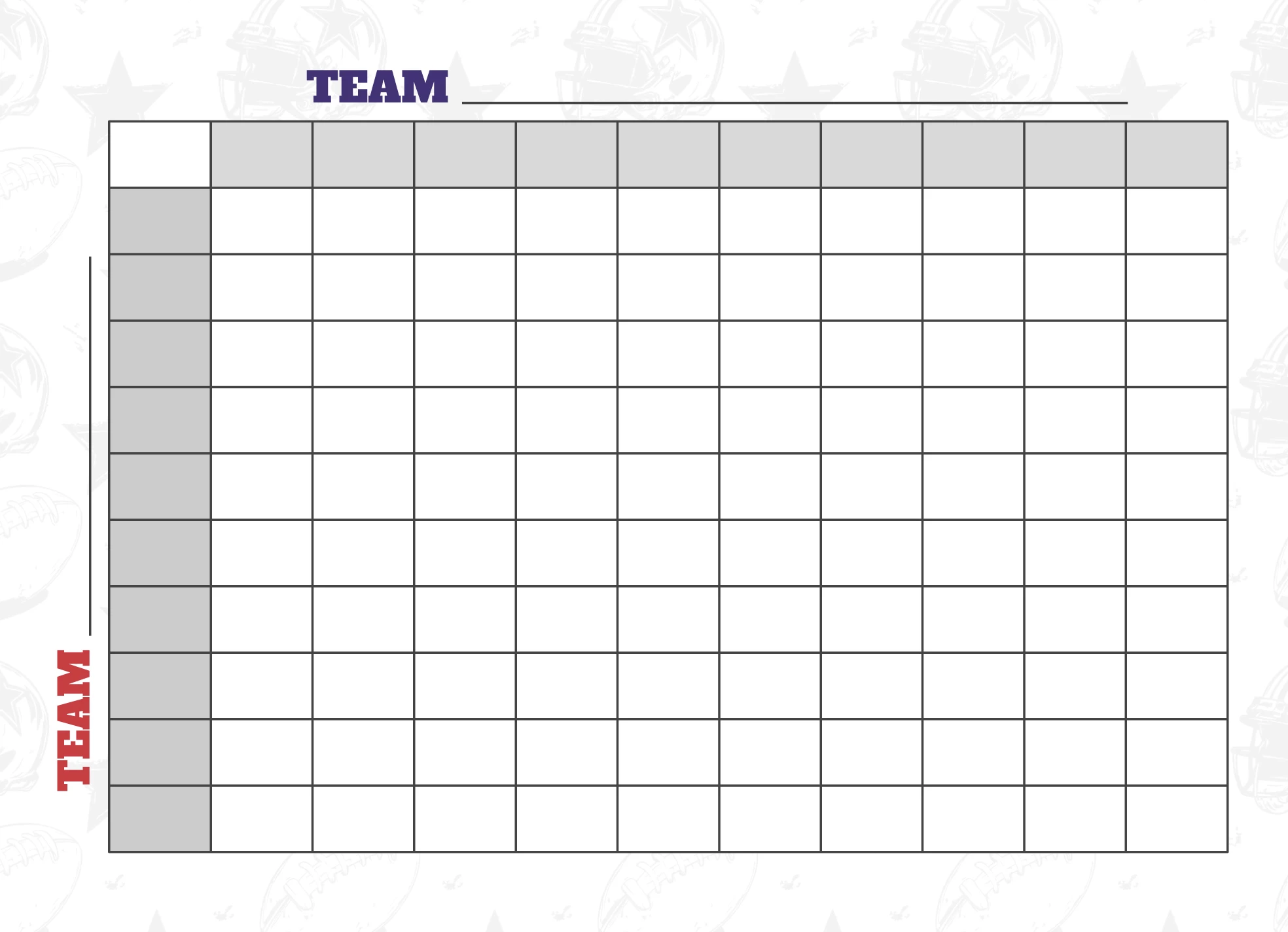 Super Bowl Square Free Google Docs Template Super Bowl Square Free Google Docs Template
