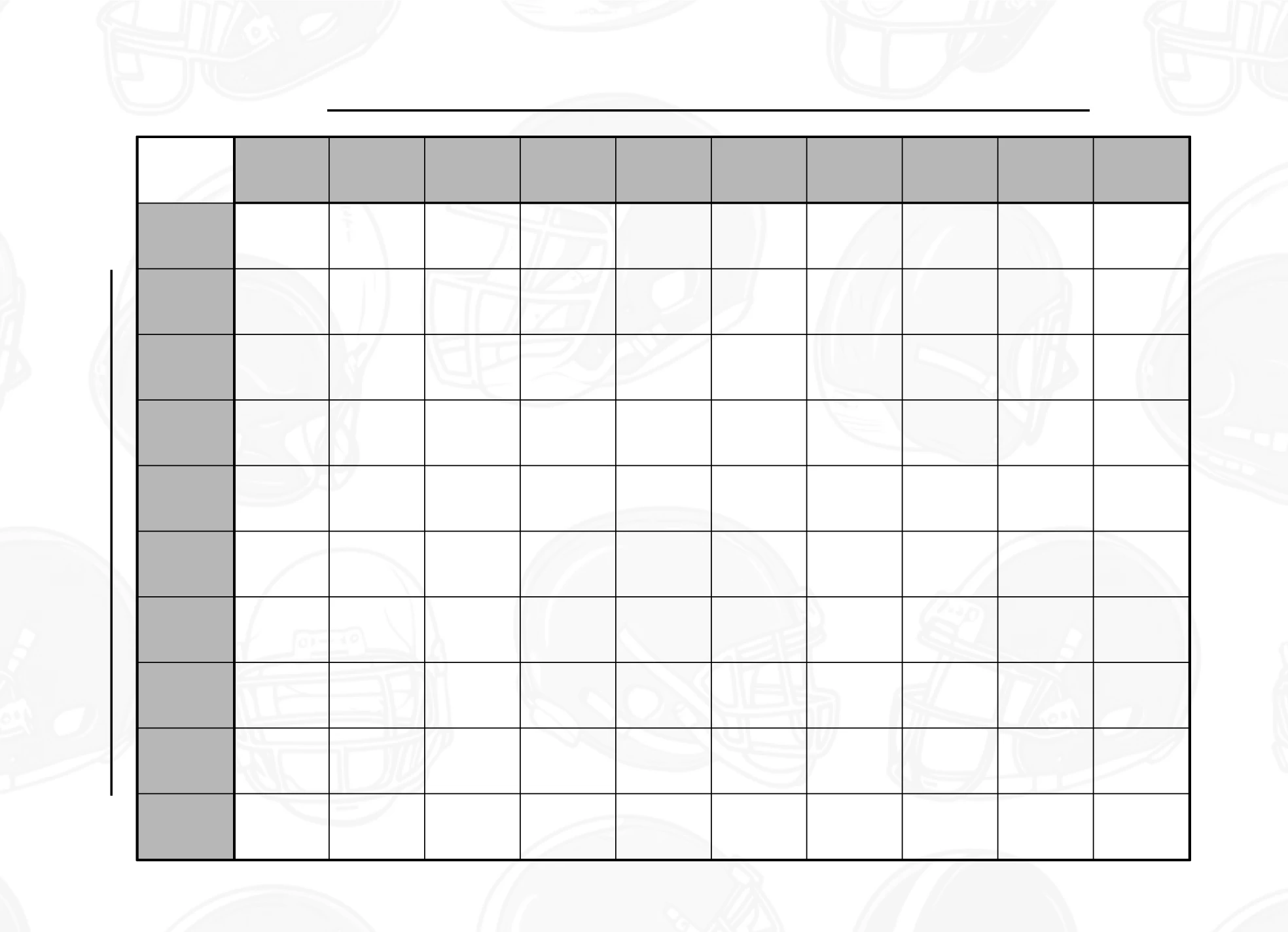 Super Bowl Squares Templates Super Bowl Squares Templates