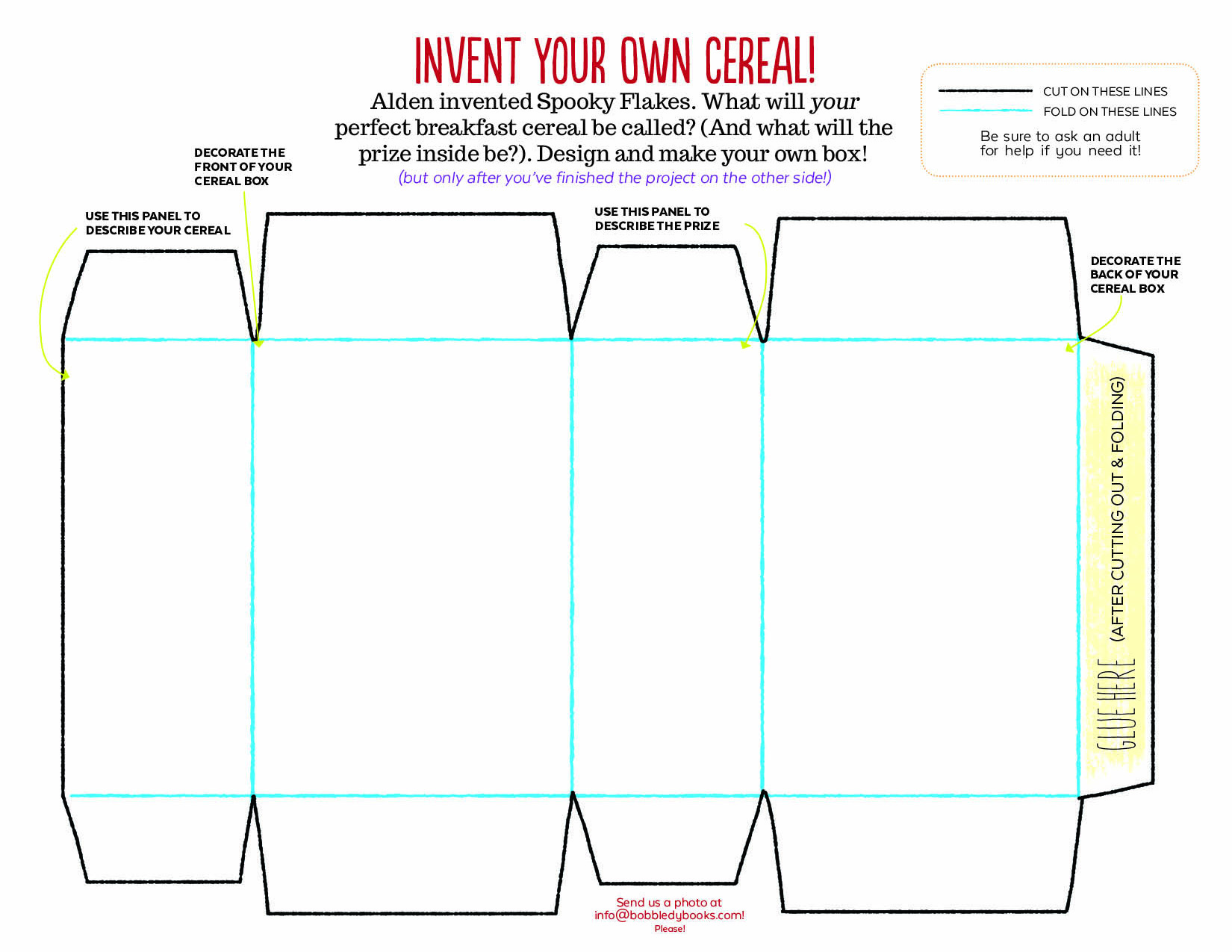 printable cereal box project template printable cereal box project template