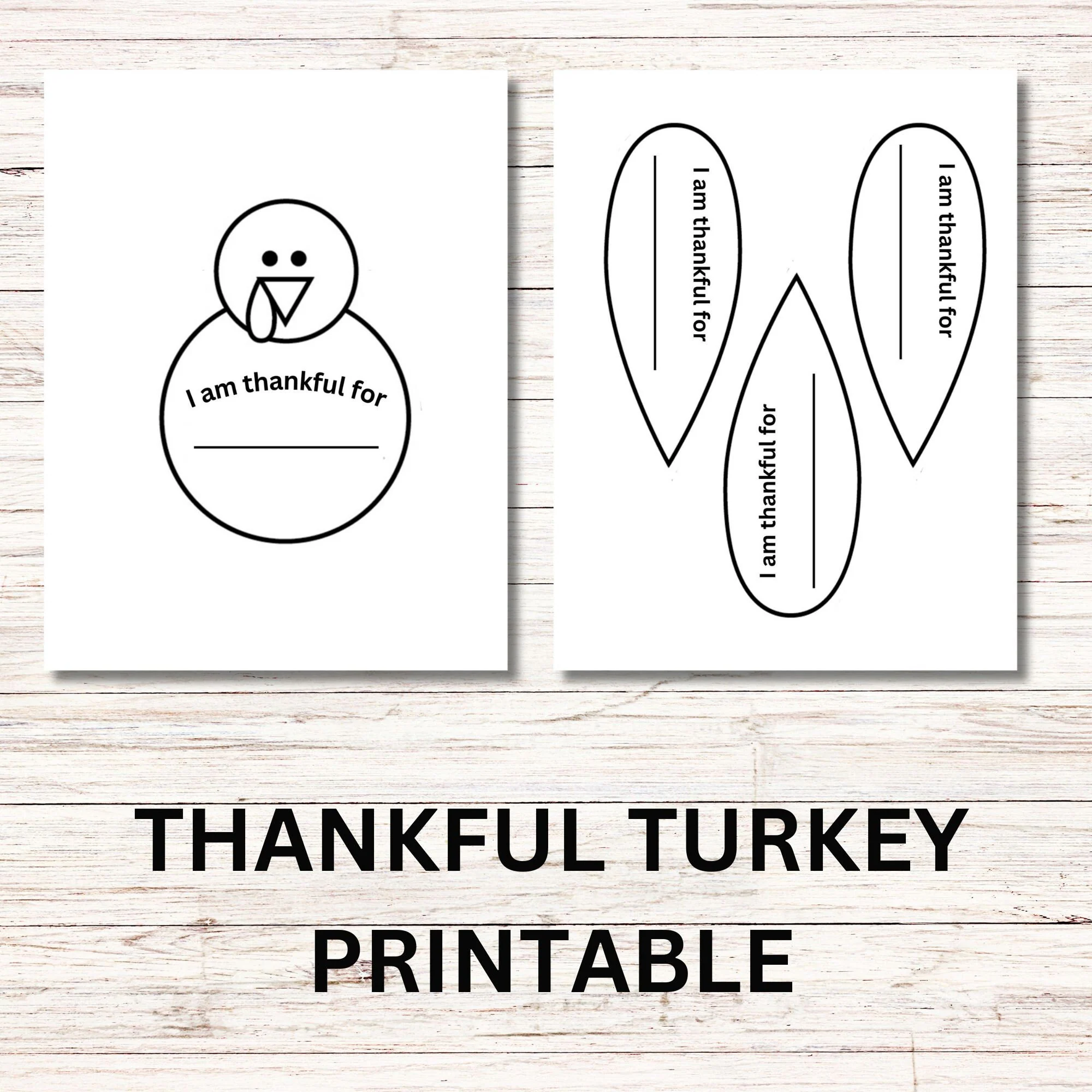 Thankful Turkey Printable Thankful