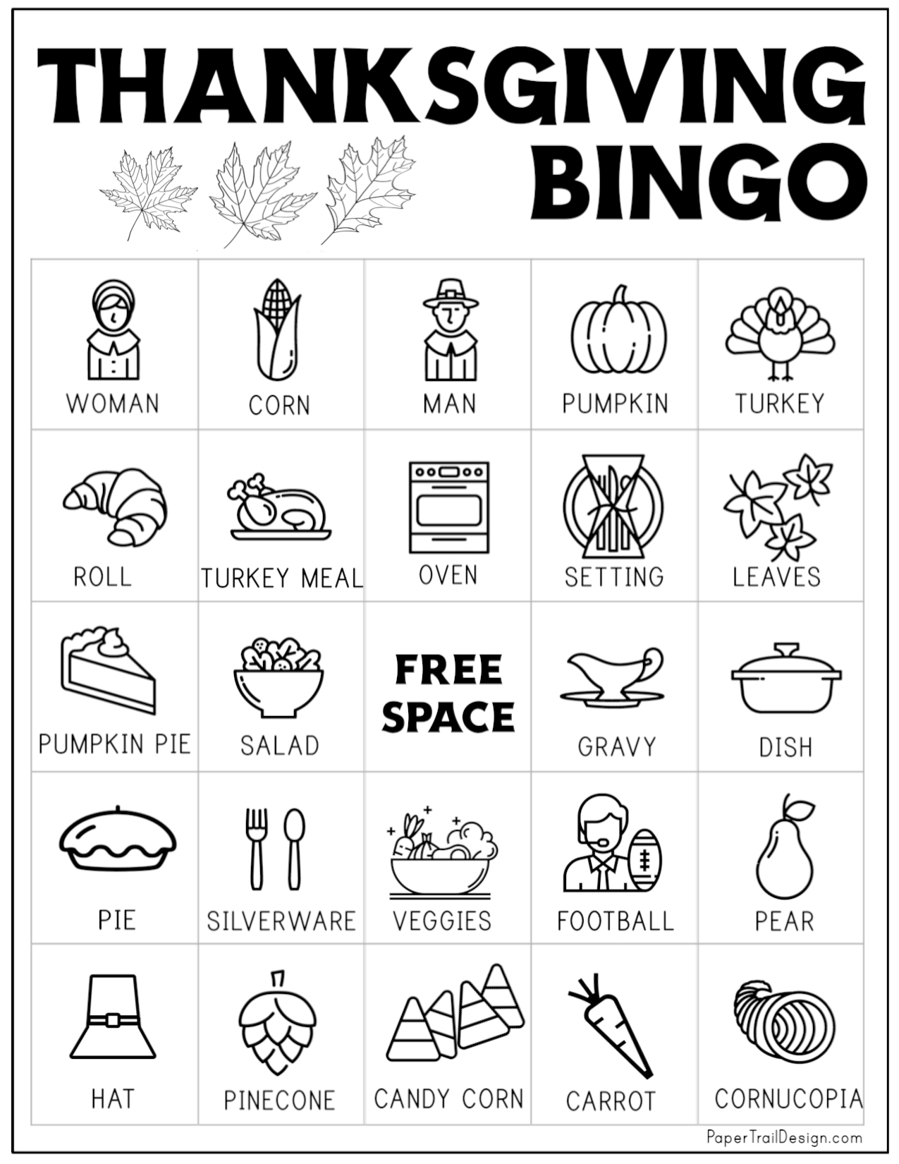 Thanksgiving Bingo Cards Thanksgiving Bingo Cards