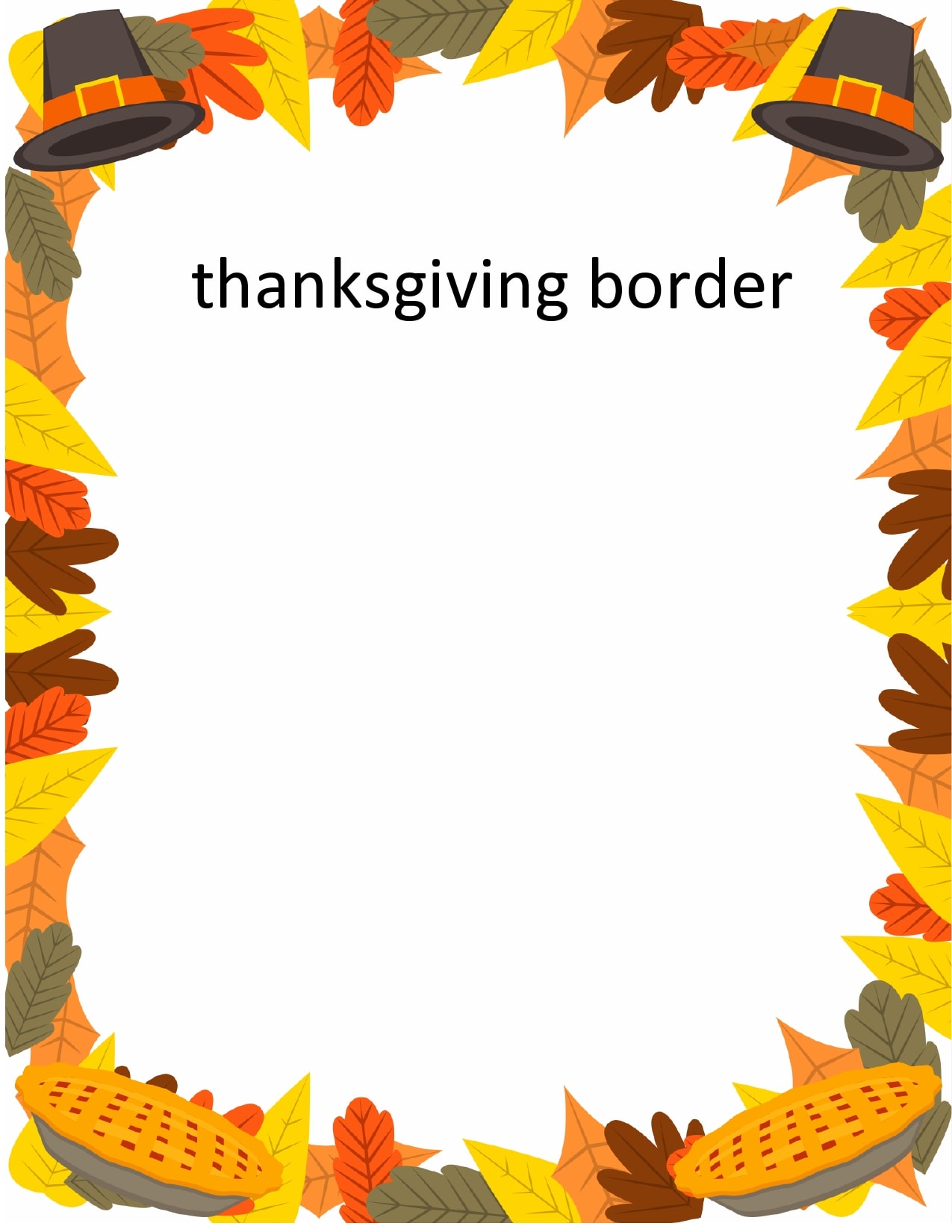 Thanksgiving Borders Thanksgiving Borders