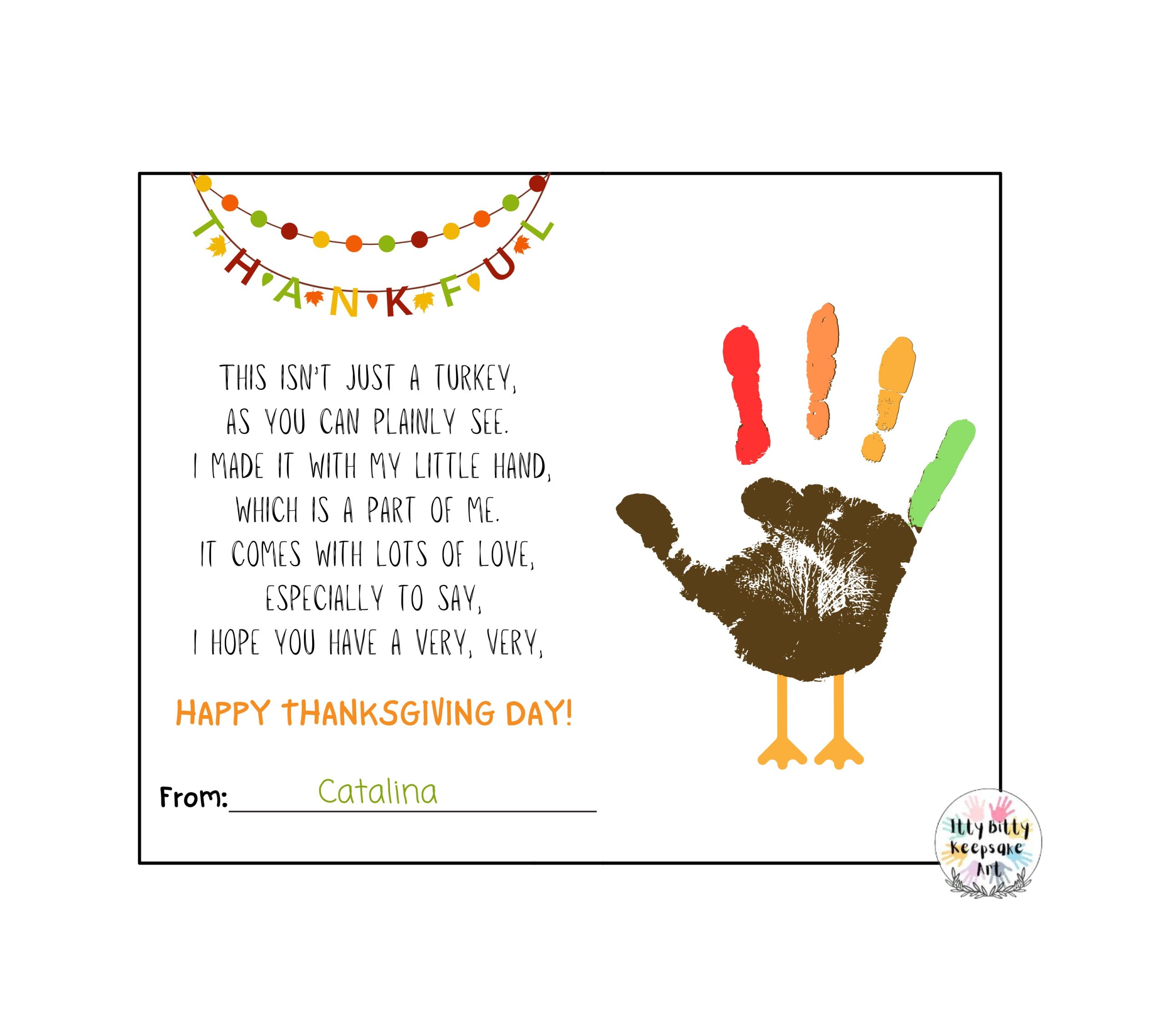 Thanksgiving Handprint Art Craft Printable Template Fall Craft Autumn Turkey Thanksgiving Handprint Art Craft Printable Template Fall Craft Autumn Turkey