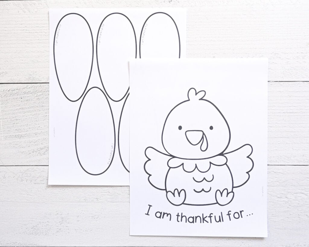 thankful turkey craft free template