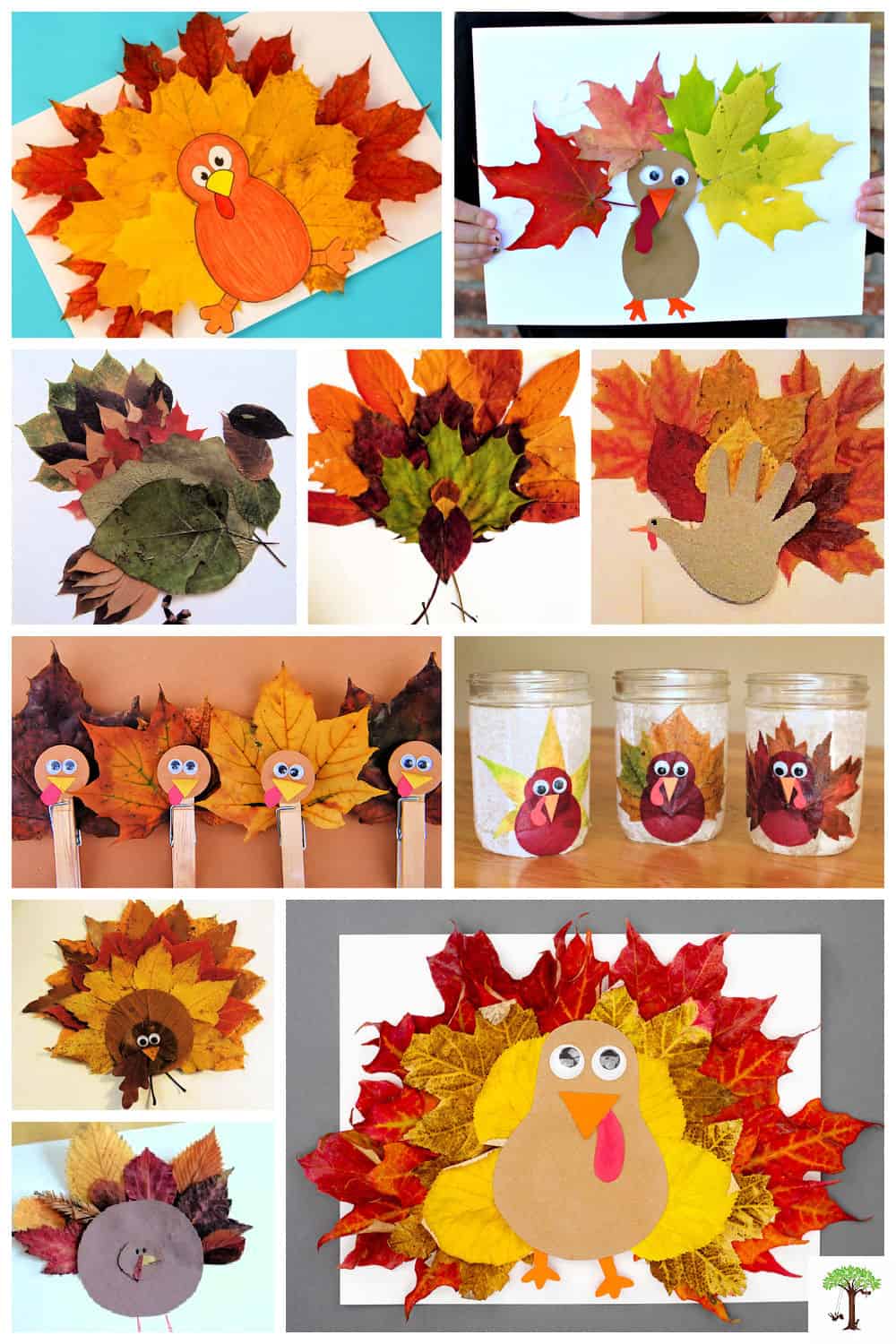 Thanksgiving Turkey Leaf Nature Crafts