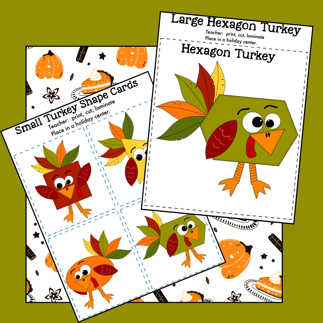 Thanksgiving Turkey Shapes Craft Activity