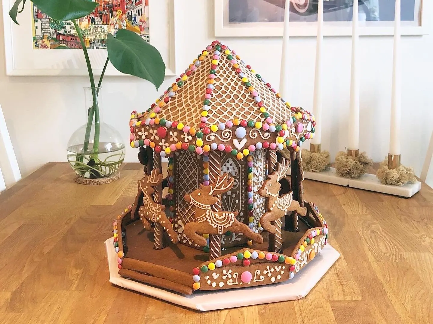 The Carousel Gingerbread House Template