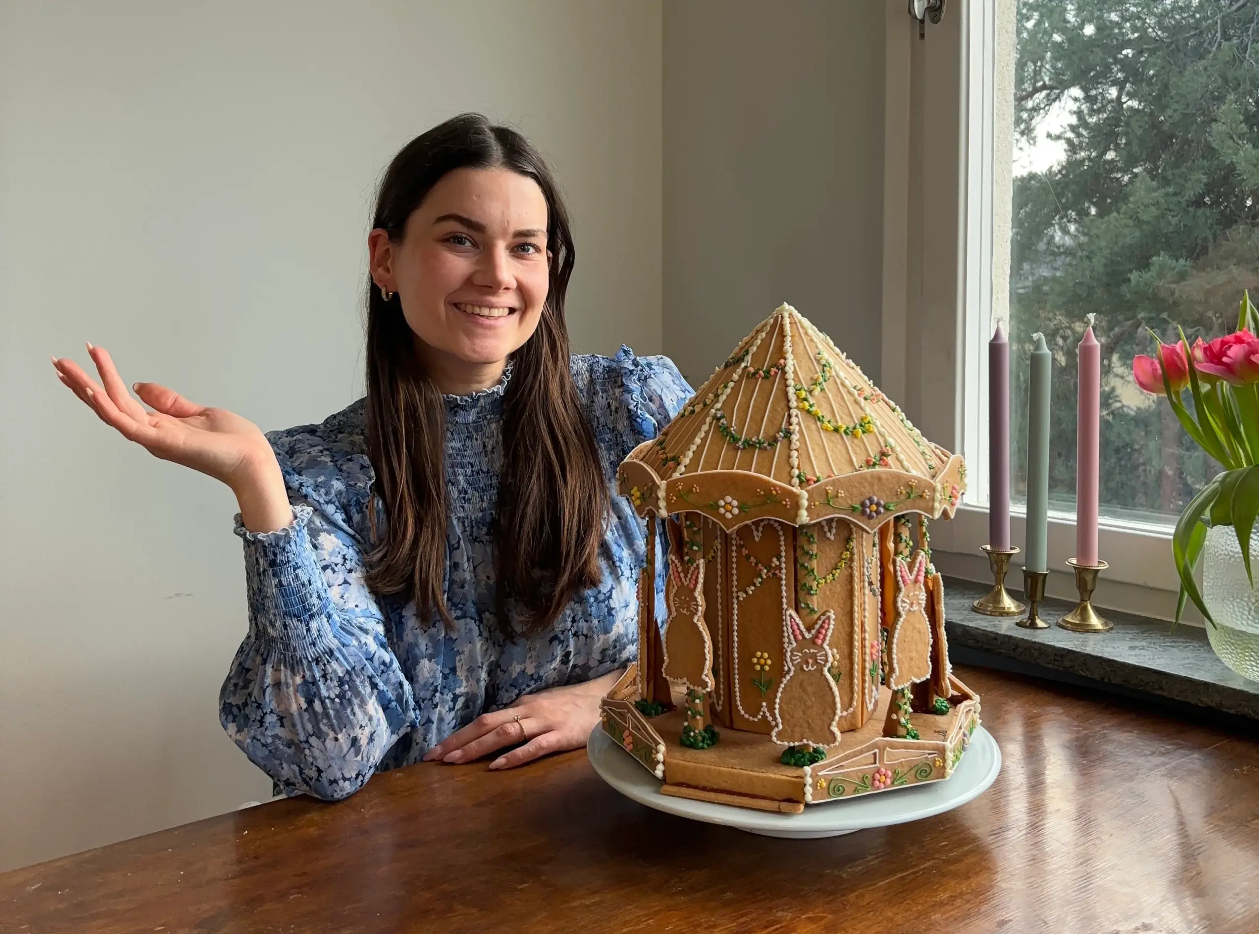 The Carousel Gingerbread House Template