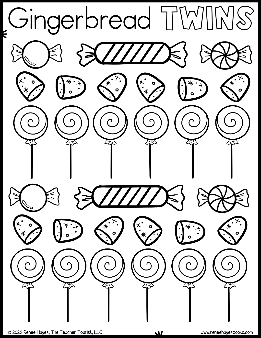 The Gingerbread Twins Coloring Pages The Gingerbread Twins Coloring Pages