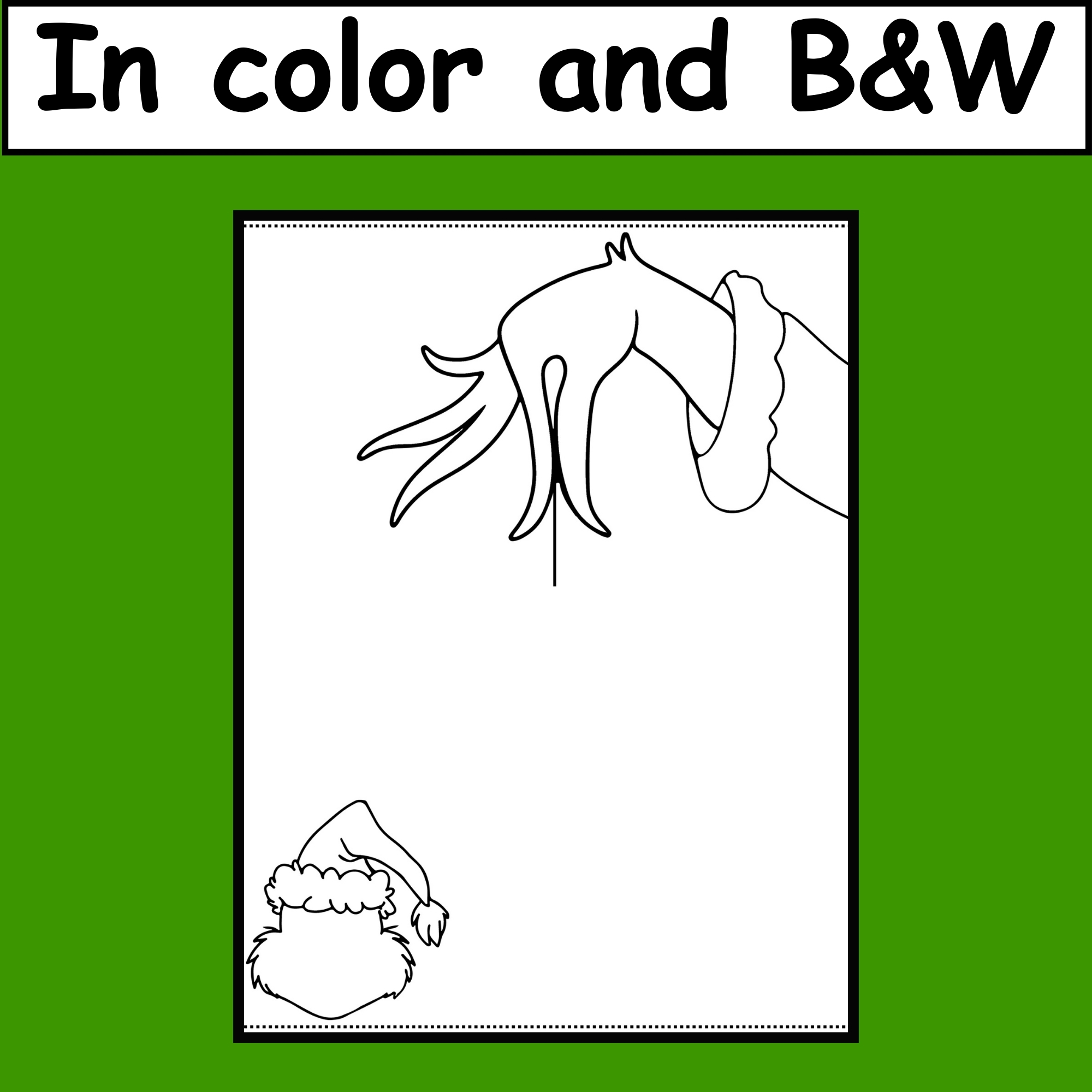 The Grinch Printable Handprint Craft Template How The Grinch Stole Christmas