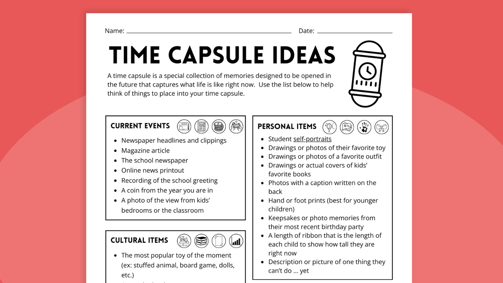 Time Capsule Ideas