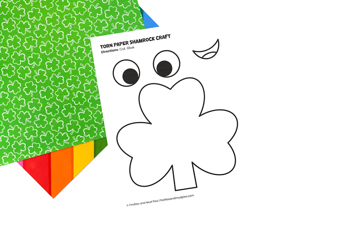 Torn Paper Shamrock