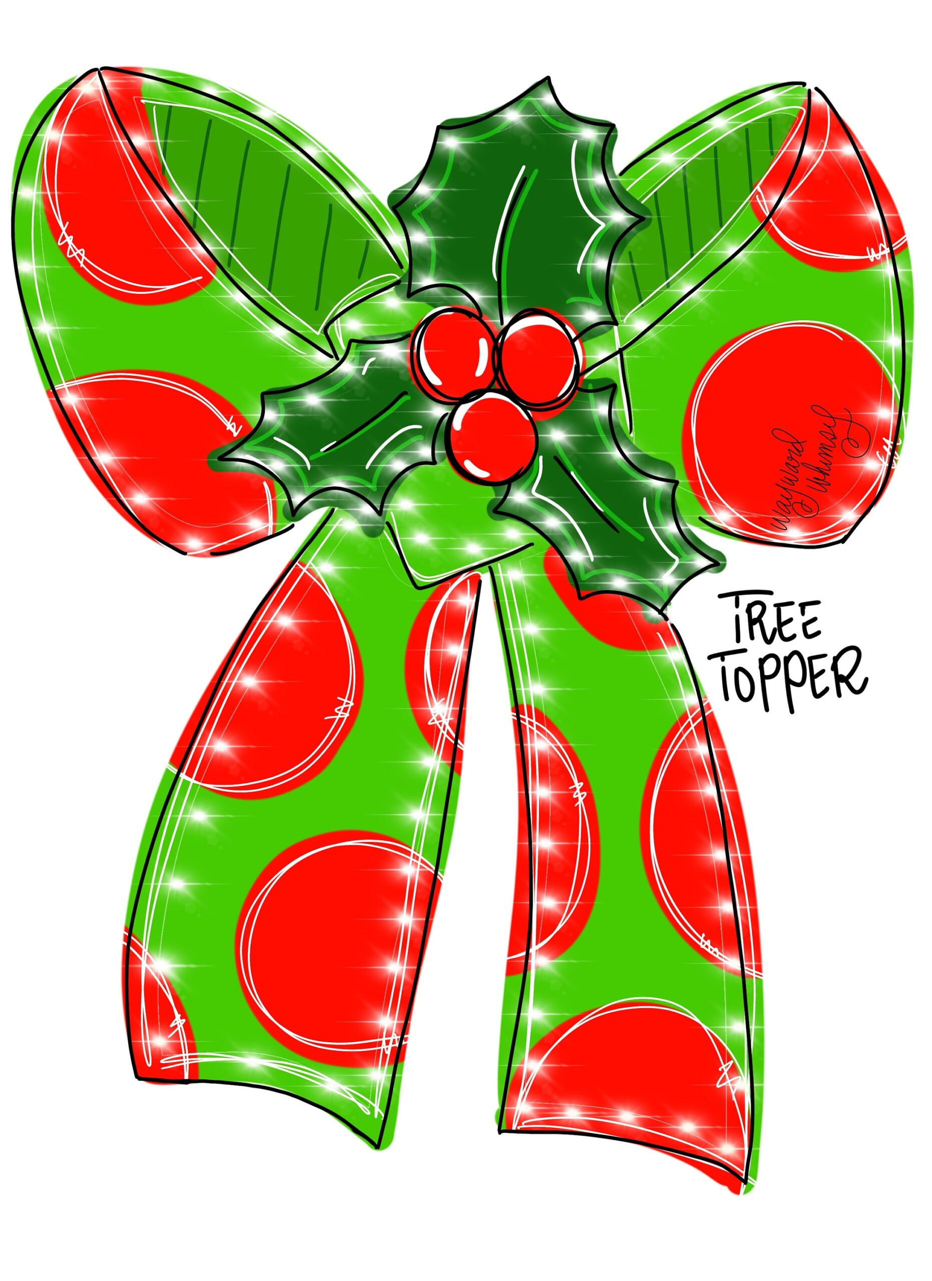 Tree Topper Template Christmas Bow